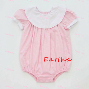 Vestito Natalizio Personalizzato per Bambina in Cotone, Abito Rosa su Misura per Bambine, Vestiti Festivi per Bambine - Product Image 5
