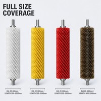 Brosse spirale industrielle en nylon abrasif pour le lavage du verre, le ponçage du bois, le débavurage du métal, le lavage des fruits, diamètre 20-300 mm