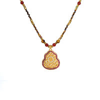 Collier pendentif gourde en verre en alliage de cuivre plaqué or pour femme TANGPEI, bijoux de mode