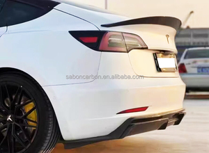 Modelo <span class=keywords><strong>3</strong></span> kit de carrocería estilo ART fibra de carbono parachoques delantero divisor faldones laterales difusor Spoiler para Tesla Modelo <span class=keywords><strong>3</strong></span> 19-22 - Product Image 5