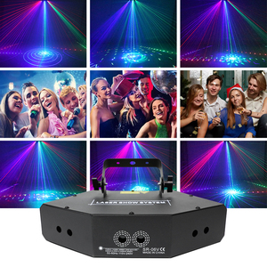 New 6 mô hình mắt Disco <span class=keywords><strong>laser</strong></span> chiếu ánh sáng DMX-512 âm thanh kích hoạt chùm ánh sáng RGB Strobe hiệu ứng ánh sáng cho bên câu lạc bộ đêm - Product Image 5