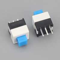 Sakelar Kunci Pengunci Otomatis 7*7mm Dua Baris 3pin 6pin Sakelar Tombol Tekan Vertikal 12V Pengoperasian On-Off Pengunci Otomatis