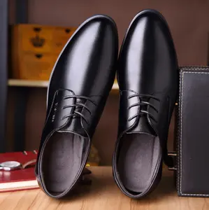 Tide Leather Shoes Men's Business Dress Shoes British Korean Set of Feet Black Casual Youth Work Tide Leather Shoe