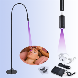 Lámpara UV para Pestañas con Interruptor de Pie, 5W 10W, Luz UV para Extensión de Pestañas, para Salón de Belleza, Lámpara Secadora de Esmalte de Uñas - Product Image 1