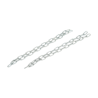 Chaîne à maillons soudés sur mesure OEM, électrogalvanisée, en acier au carbone, à maillons longs, pour usage industriel