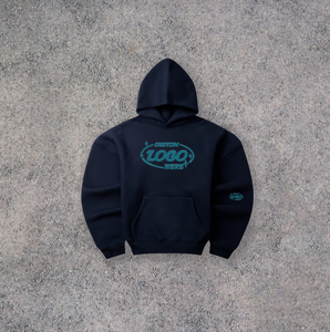 OEM 2025 Produit Tendance Boîtes Personnalisées Vierge Poids Lourd Épais 450 Gsm Brodé Solide Fermeture Éclair Fluffy Sweat à Capuche pour Hommes - Product Image 3