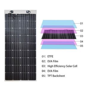 Paneles Solares Semiflexible 18V 160W 170W Mono Panel solar flexible 150 vatios 160 vatios 170 vatios - Product Image 4
