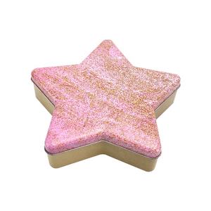 2023 vendita calda a forma di stella pentagono personalizzato barattolo di latta scatola di biscotti torta biscotto in metallo regalo di natale scatole di imballaggio al cioccolato - Product Image 1