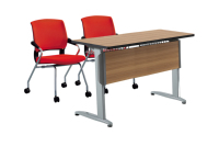 Table et chaise en bois pour lycée international du Cambodge, bureau d'étude pour adultes, mobilier de classe