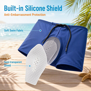 Maillots <span class=keywords><strong>de</strong></span> <span class=keywords><strong>bain</strong></span> boxer respirants pour hommes Honara, fabriqués en usine OEM, avec coussin en silicone <span class=keywords><strong>de</strong></span> qualité alimentaire pour la plage, la piscine, la natation et le spa - Product Image 3