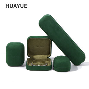 Huayue, оптовая продажа, роскошные ювелирные изделия, Подарочная коробка, кольцо, ожерелье, упаковка, бархатная шкатулка для ювелирных изделий - Product Image 2