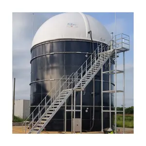 퇴비를 위한 강철 소화 탱크에 융합되는 유리 Biogas 소화자 하수 오물 식물을 위한 혐기성 소화자