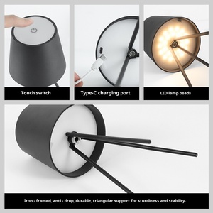 Lámpara de Noche LED Recargable USB de Estilo Americano Simple, Decorativa, Creativa, Retro, <span class=keywords><strong>para</strong></span> Ambiente de Bar, Mesita de Noche - Product Image 5