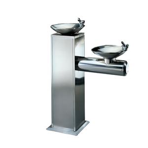 <span class=keywords><strong>Fontaine</strong></span> à eau extérieure en acier inoxydable avec eau fraîche Distributeur d'eau de jardin à double vasque - Product Image 4