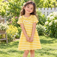 Vêtements d'occasion pour enfants, lots mixtes, polyester et coton, robes pour filles, ensembles de tenues