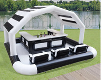 Bar promotionnel commercial d'événement de fête tente de piscine Portable flottant boîte de nuit Blowup barres gonflables Pub