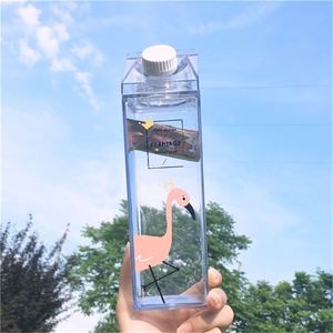 Custom BPA-Free 500ml 1000ml Square <b>Plastic</b> Transparent Leak-Proof Direct <b>Drinking</b> Water Bottle with Lid and <b>Straw</b> for Party Use - Product Image 6