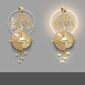 127x50cm avec veilleuse LED nouveau mur en métal salon décor à la maison luxe Art article maison décoration en gros livraison directe DDP - Product Image 2