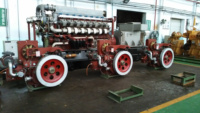 Dynamischer 300kW Erdgasmotor Modell T1190N Wassergekühlt 24V DC Elektrostart 30% Effizienz Gasgenerator