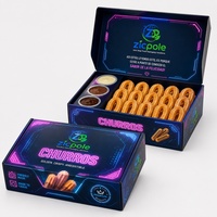 Boîte en papier jetable KD personnalisée pour frites et churros avec compartiments pour sauce, emballage en cônes pour churros
