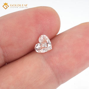 Diamants de laboratoire Goldleaf IGI Report, synthétiques, taillés en cœur, couleur rose clair fantaisie, percés au laser, 1ct 2ct 3ct VVS VS, pour la fabrication de bijoux - Product Image 4