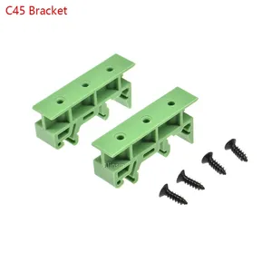 PCB 35mm C45 DIN Rail Mounting Adapter Circuit Board Bracket Holder Carrier Clips