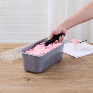 <span class=keywords><strong>Bac</strong></span> à glace noir en <span class=keywords><strong>plastique</strong></span> de 5 <span class=keywords><strong>litres</strong></span> avec couvercle, personnalisable, pour présentoirs de gelato et chariots de congélation - Product Image 1