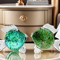 Ornements verre fait à la main amour Europe poisson soufflé à la main Art poisson Figurines objets de collection ornement décoratif