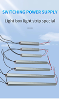 Alimentation LED ultra-mince longue en aluminium étanche DC24V 36W à tension constante, driver LED simple AC170-250V pour bande lumineuse LED