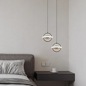 Lampe suspendue minimaliste moderne, corps en fer, double tête, pour chambre à coucher, salon, éclairage design - Product Image 1