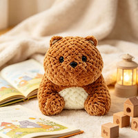 Ours en peluche personnalisé sur mesure, jouet en tissu texturé moelleux pour événements, cadeaux promotionnels, vente en gros