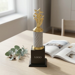 Durable Star Trophy with Exceptional Craftsmanship Die Casting Metal Engraving-for Graduation & Sports Events - Product Image 1