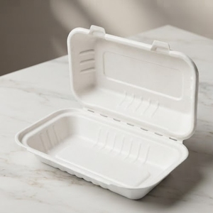 Boîte à emporter en bagasse de canne à sucre écologique 580 ml, robuste, compostable, biodégradable, compatible micro-ondes, résistante à l'huile et à l'eau - Product Image 6
