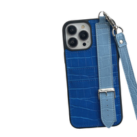Collier Détachable Bandoulière De Luxe Chaîne En Métal Doré Dur TPU PC Acrylique Cas pour iPhone 15 Pro Max PU En Cuir Mobile Téléphone Cas