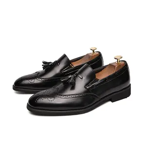 Alexbu — chaussures de bureau en cuir véritable pour hommes, vente en gros, accessoires formels, nouvelle mode