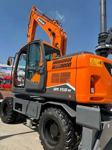 Excavadora de ruedas Doosan de 15 toneladas, diseño original, precio bajo, venta, con componentes centrales, motor, motor, bomba, engranaje - Product Image 3