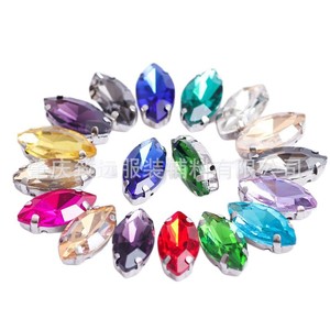 Piedra de cristal con forma de navette de 7x15 mm con cuatro puntas para zapatos, bolsos, accesorios de ropa, joyería DIY. - Product Image 5