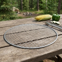 Ensemble de 5 grilles de refroidissement en acier inoxydable pour barbecue, à fils ondulés et coins arrondis, résistantes au four, de qualité alimentaire, pour la cuisson