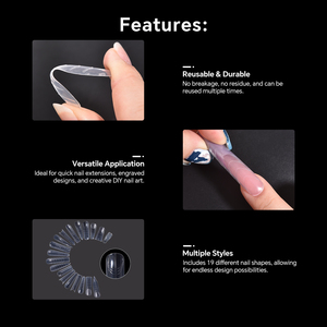 120 pièces de moules à ongles doubles en ABS pour extension rapide de gel UV, moules supérieurs pour ongles en acrylique, accessoires pour doigts, outil pour salon - Product Image 6