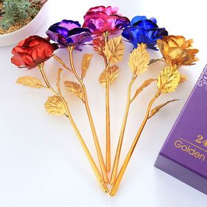 Roses en feuille d'or 24 carats 8,5 cm 11 couleurs Vente en gros Boîte de roses romantiques pour la Saint-Valentin pour femmes - Product Image 5