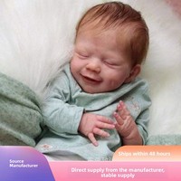 Poupée Reborn Sunnyfan de 18 pouces, peinte en 3D, avec visage souriant, en vinyle, corps en plastique/tissu, poupée personnalisée