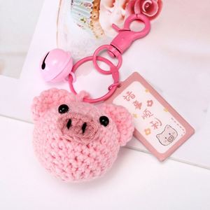 Porte-clés en crochet en gros, jouets en crochet, porte-clés amigurumi, animaux en crochet (mouton, chat, cochon, grenouille, lapin, ours, baleine), porte-clés animaux en macramé - Product Image 6