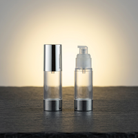 Flacon pompe airless pour lotion cosmétique de haute qualité, transparent, 30 ml