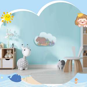 Étagère de rangement murale en acrylique transparent personnalisée en forme de nuage pour la maison, la chambre de bébé, rangement mural pour articles divers, vente en gros - Product Image 5