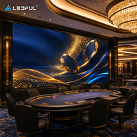Mur vidéo LED à pas fin P1.25 pour zone de jeux de casino avec technologie COB et détails 4K, installation fixe