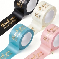 Vente en gros de 200 autocollants en vinyle adhésif imperméable personnalisés, rouleau d'autocollants de remerciement pour les petites entreprises de shampooings et de cosmétiques