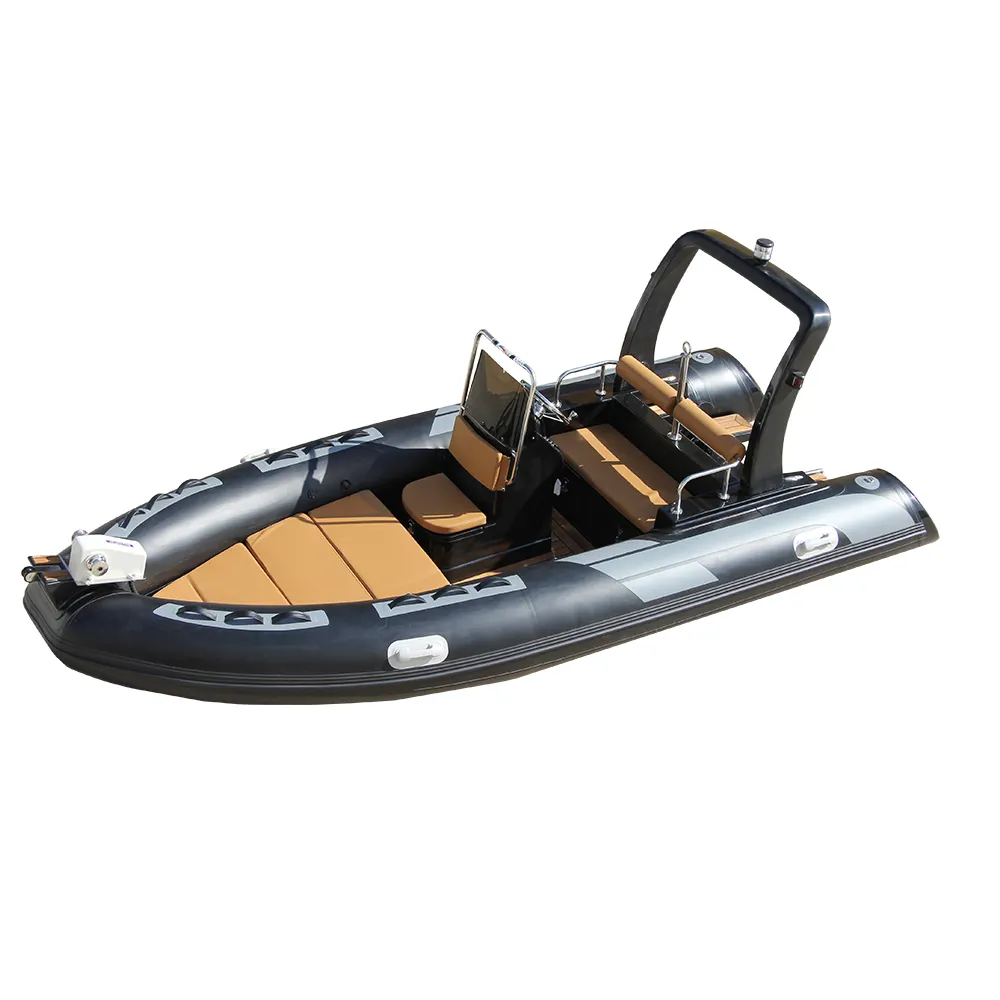 Outboard motor Inflatable rib boat with steering console dinghy boats rigid inflatable rib 480 boat with CE certificate