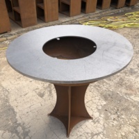 Barbecue et foyer extérieur modernes en acier Corten thermolaqué, personnalisés et professionnels