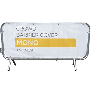 Barricata personalizzata CCB copre il controllo della folla in poliestere e PVC rivestiti tessuti per esterni striscioni - Product Image 3