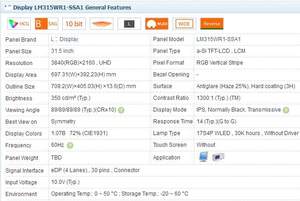 Màn hình <span class=keywords><strong>LCD</strong></span> chất lượng cao 4K UHD 32 inch LG LM315WR1 SSA1, giao diện RGB, độ phân giải 3840x2160, bán chạy nhất - Product Image 6
